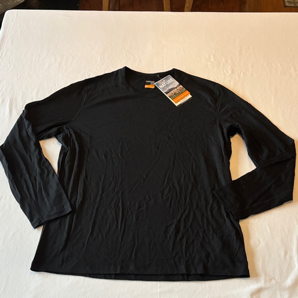NWT Icebreaker Merino Base Layer in Black